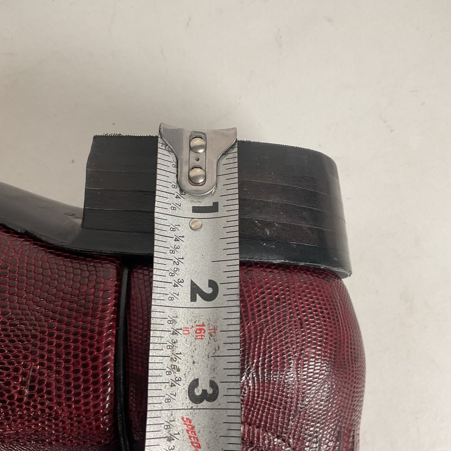 Silvertown Lizard Cowboy Boots | Cranberry Red | Men’s 7.5 C | Women’s 8.5