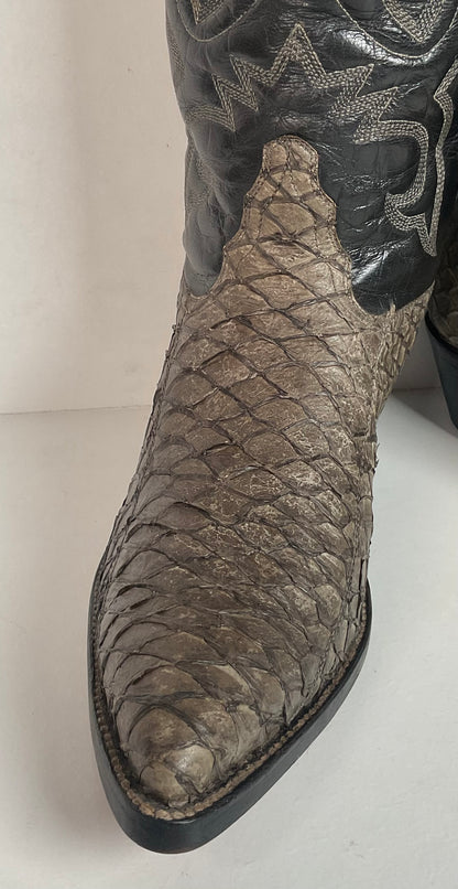 Pirarucu Fish Cowboy Boots Men’s 6.5 | Women’s 7.5 Inverted Cut Exotic Bass