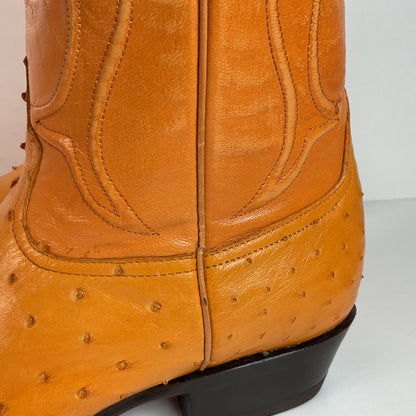 Los Altos Full Quill Ostrich Cowboy Boots | Buttercup | Exotic | Men’s 9.5 EE