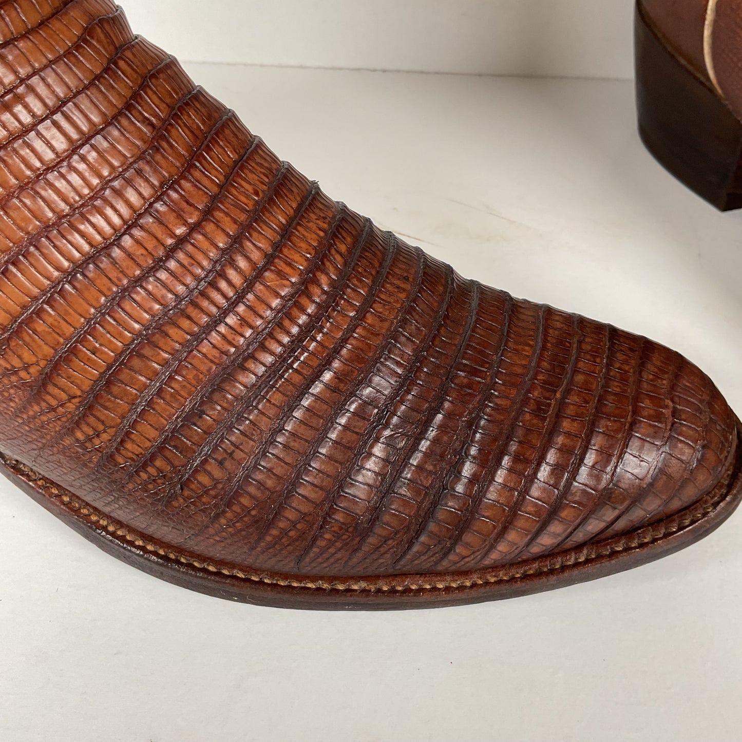 Vintage Lucchese San Antonio Cowboy Boots | Teju Lizard | Narrow | Men’s 9.5 B