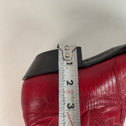 Vintage Panhandle Slim Teju Lizard Cowgirl Boots | Ruby Red | Women’s 7.5 B