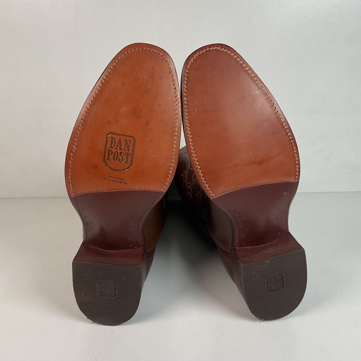 Vintage 1970s Dan Post Cowboy Boots 9 D French Toe