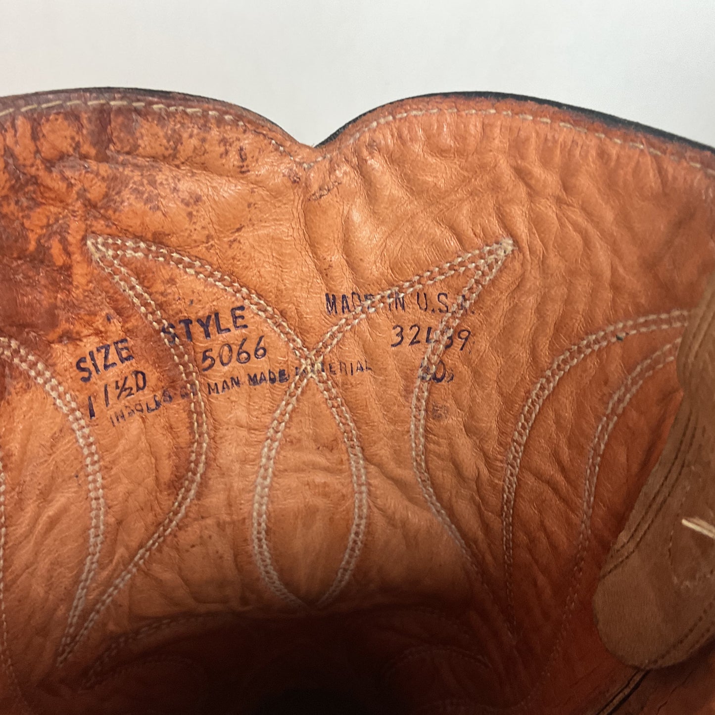 1960s Rodeo Suede Cowboy Boots 11.5 D Rough Out USA Made