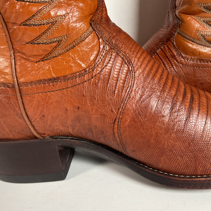 Vintage Dan Post Teju Lizard Cowboy Boots | USA Made | Men’s 10.5