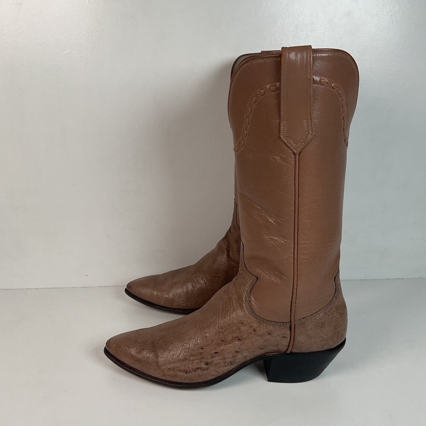 Women’s Paul Bond Smooth Ostrich Cowgirl Boots 7 A Custom Exotic