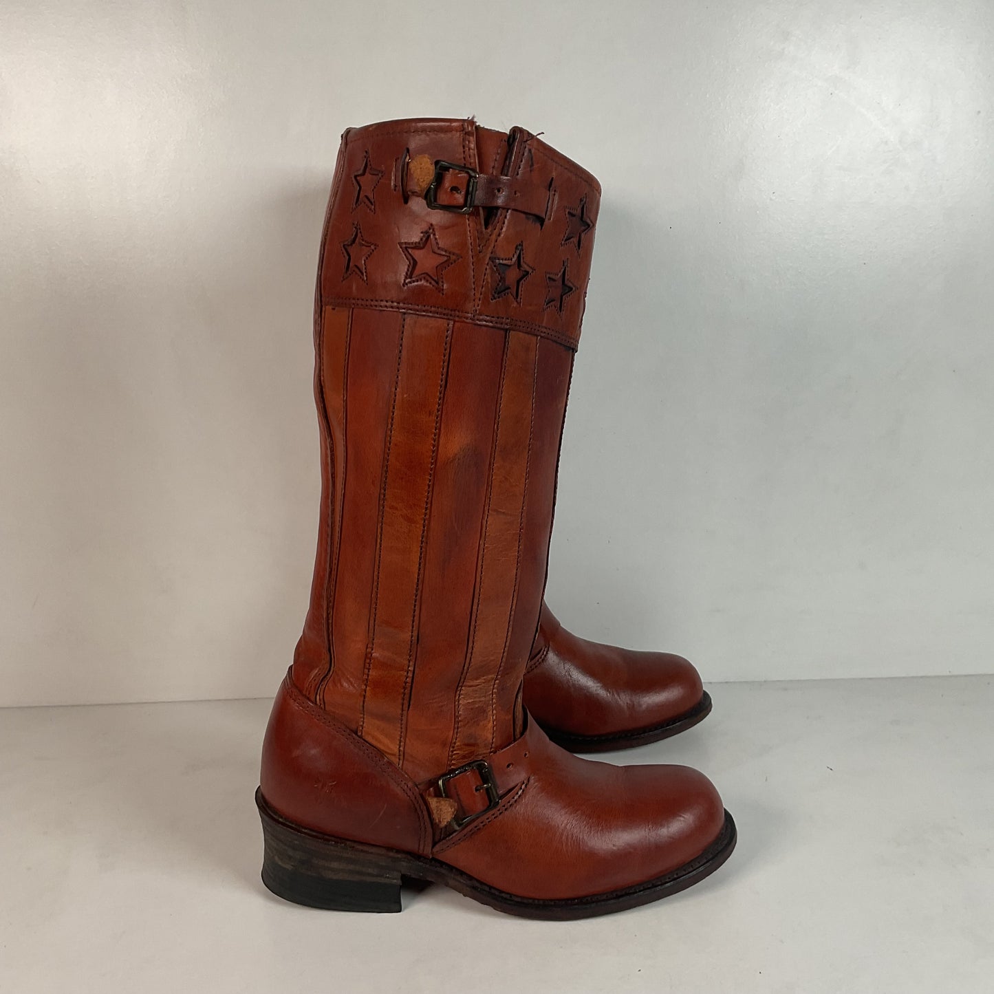 Frye Women’s Engineer Harness Boots 7.5 M 150th Anniversary Stars & Stripes