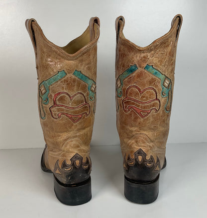 Corral Heart Breaker Cowgirl Boots | Tooled Heartbreaker Inlay | Women’s 11 M