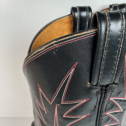 1970s Tony Lama Elephant Print Cowboy Boots 10 USA Made Gold Label