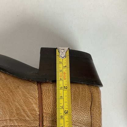 Dan Post Blonde Ostrich Leg Cowboy Boots 9 D Exotic