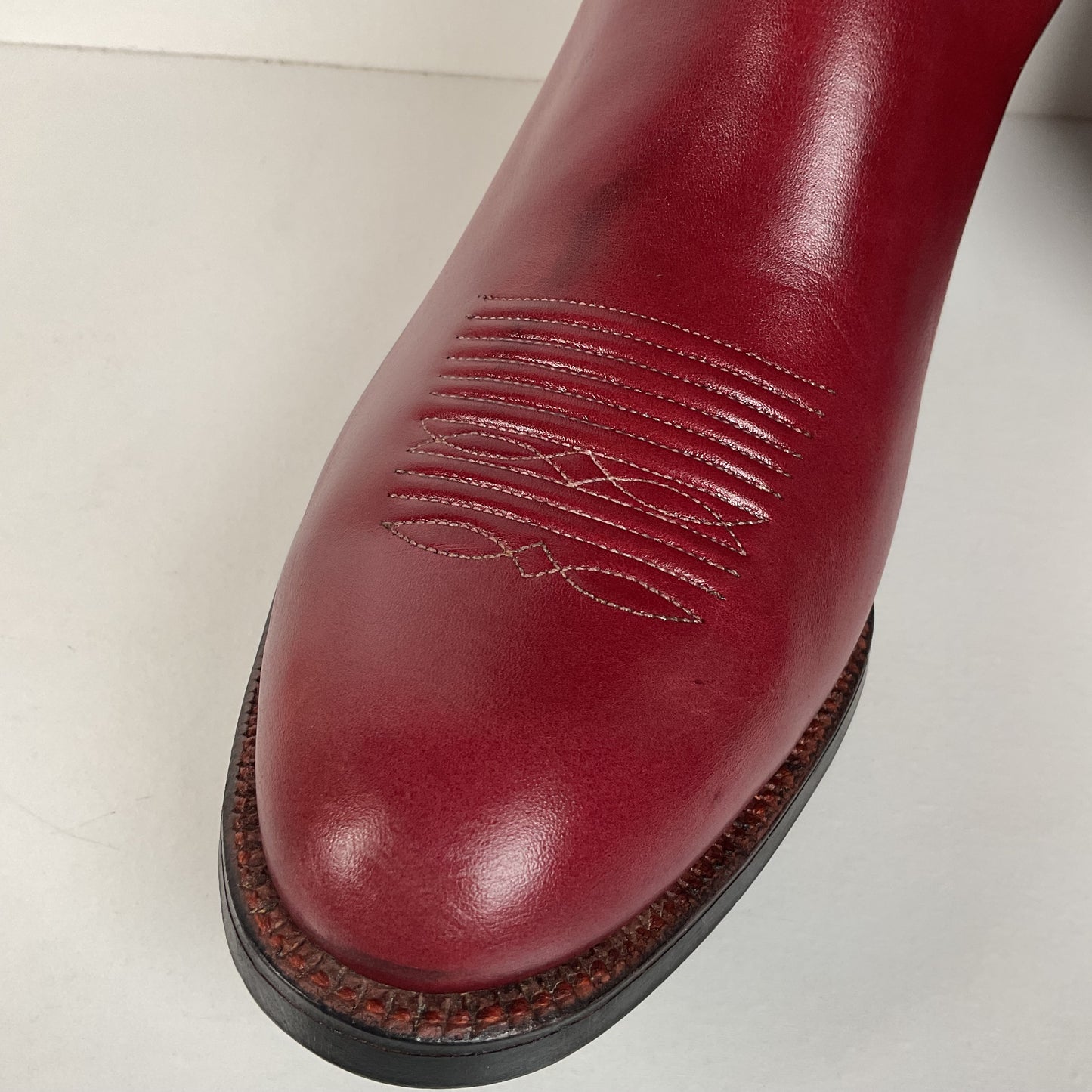 Vintage Lucchese San Antonio Cowboy Boots | Burgundy | Men’s 9 D