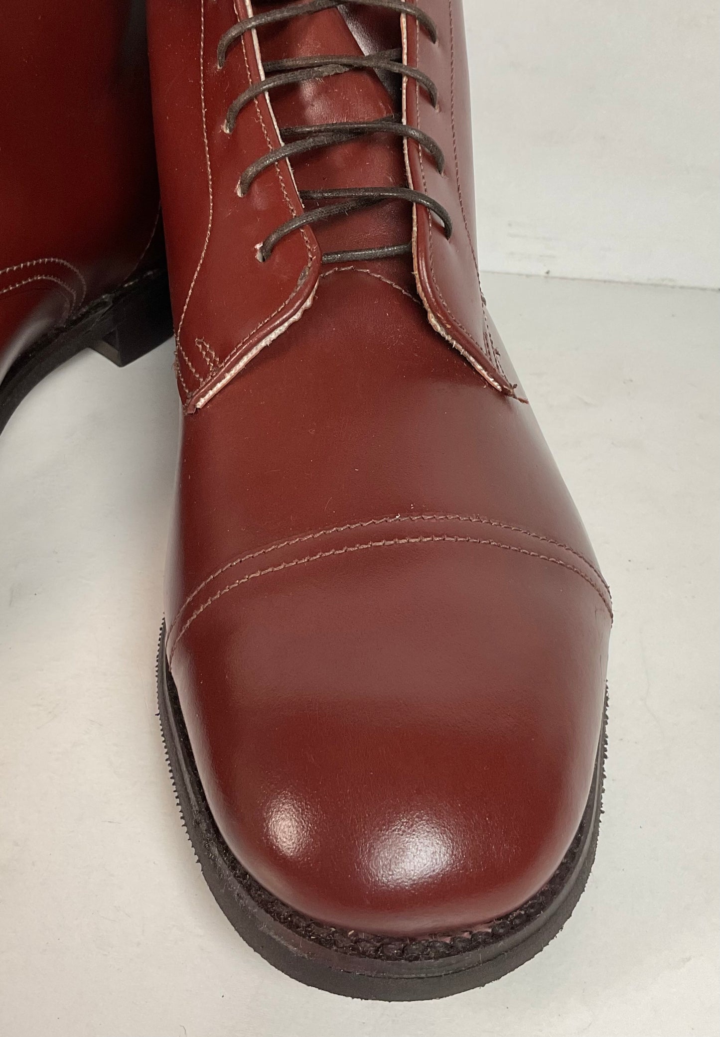 Marlborough England Jodhpur Lace Up Boots | Burgundy Calf | UK 9 | US 10