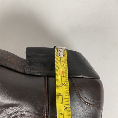 Custom Cowboy Boots | Wingtip Triad | Dark Brown Calfskin | Narrow | Men’s 9.5