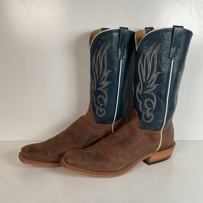 Olathe Pig Skin Suede Cowboy Boots 18 B (Narrow) Rough Out Custom