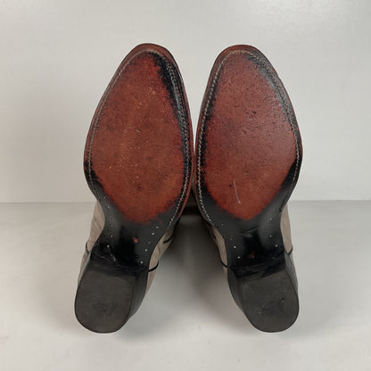 Vintage Justin Marbled Cowboy Boots | USA Made | Punchy | Grey | Men’s 9 D