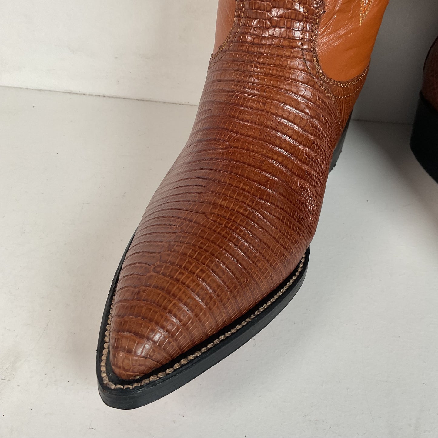 Silvertown Custom Cowboy Boots | Lizard Teju | Men’s 6.5 | Women’s 7.5