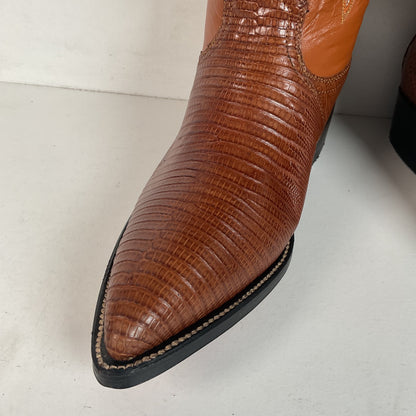 Silvertown Custom Cowboy Boots | Lizard Teju | Men’s 6.5 | Women’s 7.5