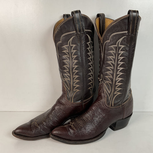 Vintage 1960s Tony Lama Antelope Cowboy Boots 9 B Gold Label Exotic