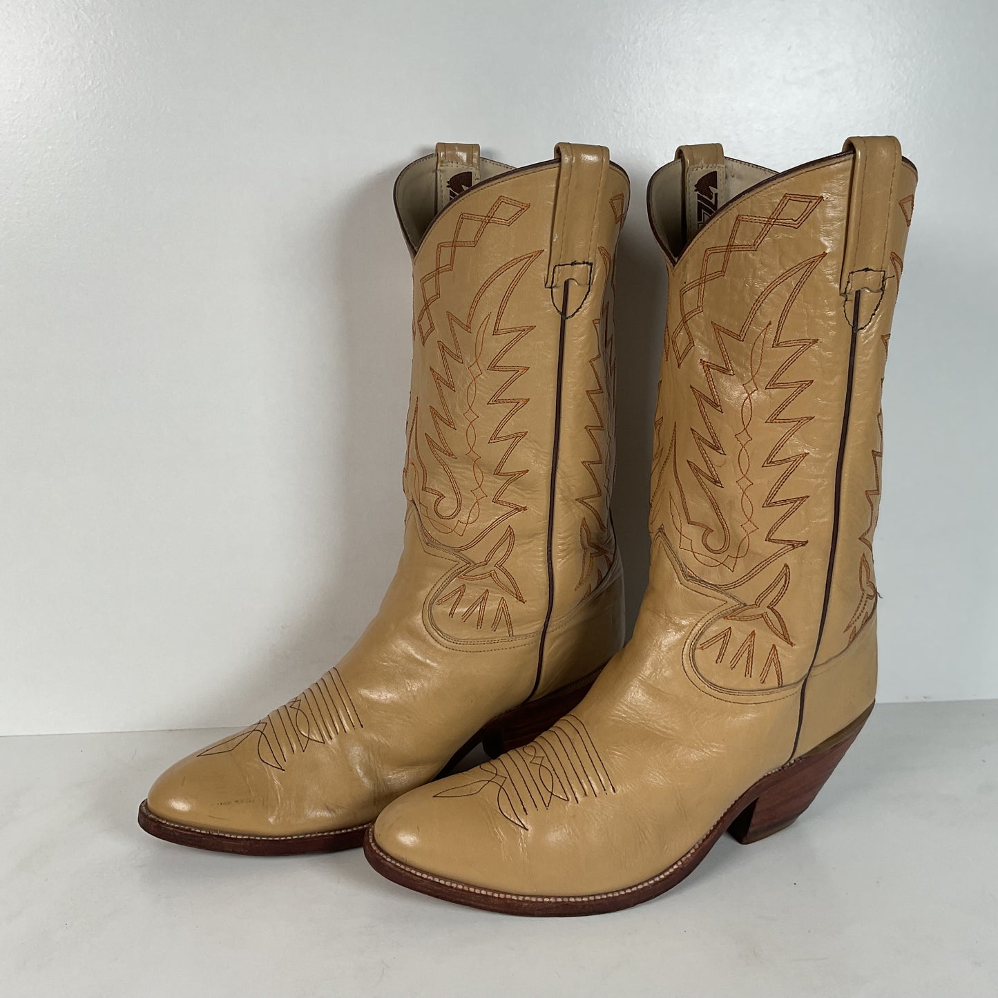 Vintage Siete Leguas Cowboy Boots | 1970s | Blonde Calfskin | Men’s 10 EE