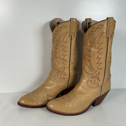 Vintage Siete Leguas Cowboy Boots | 1970s | Blonde Calfskin | Men’s 10 EE