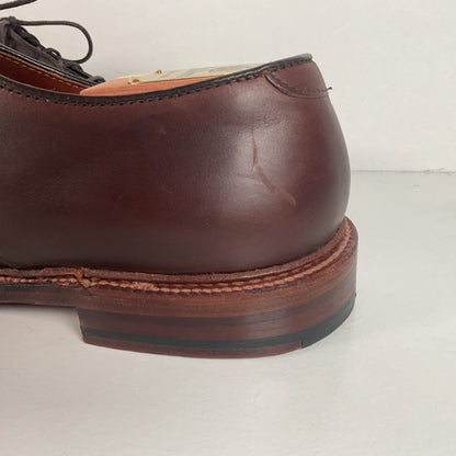Alden for J. Crew Derby Blucher Shoes 12 D Cigar Brown