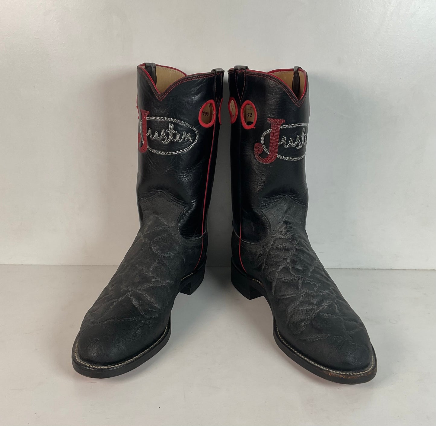 Justin Faux Elephant Print Buckaroo Cowboy Boots Men’s 6.5 D | Women’s 7.5 Punchy Roper USA