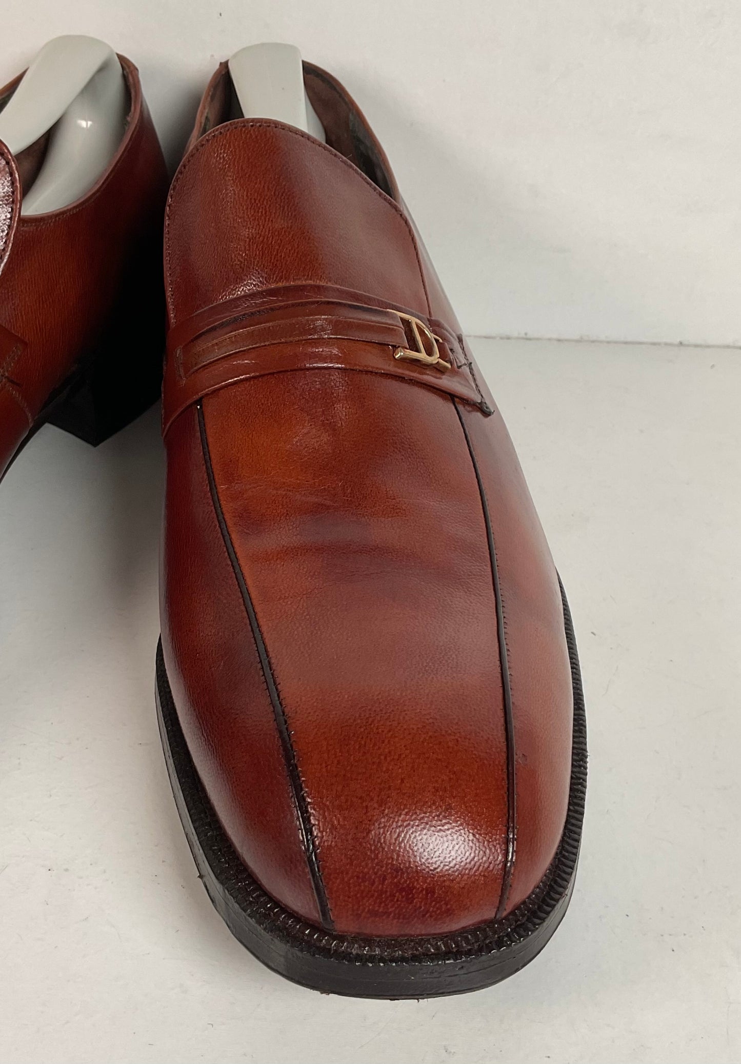 Vintage Florsheim Imperial Horsebit Loafers 9 C Burnished Brown