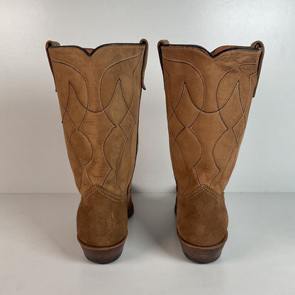 Vintage Sears Suede Cowboy Boots | Rough Out | 1960s-1970s | USA Made | 10 D