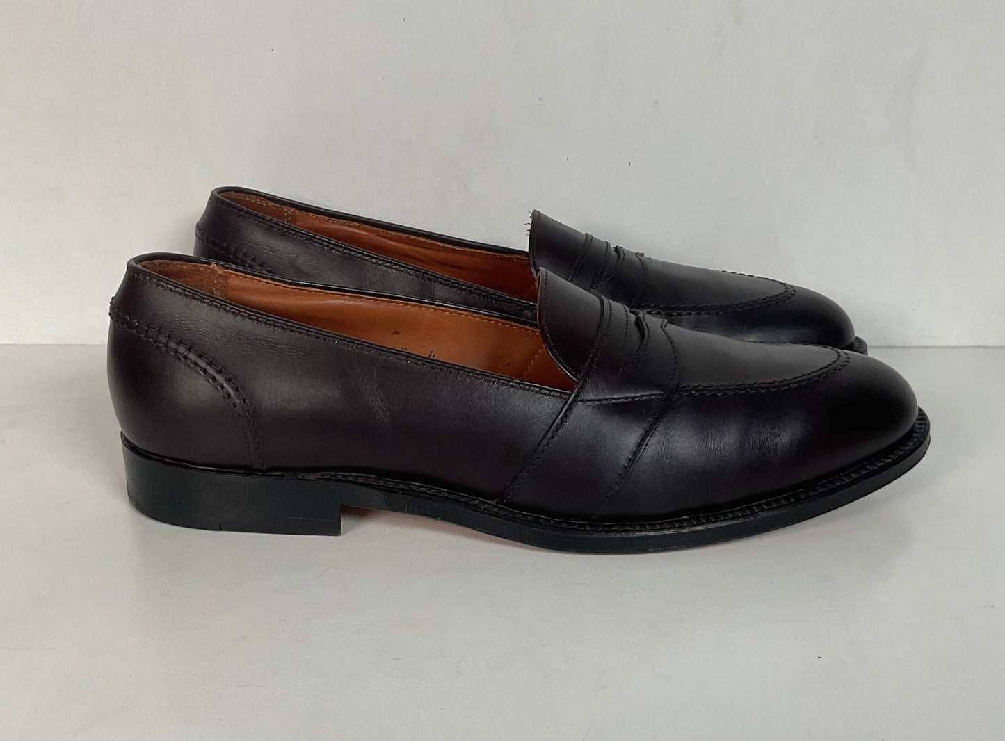 Alden New England Penny Loafer 11 AA Style 683 Burgundy Calf Skin