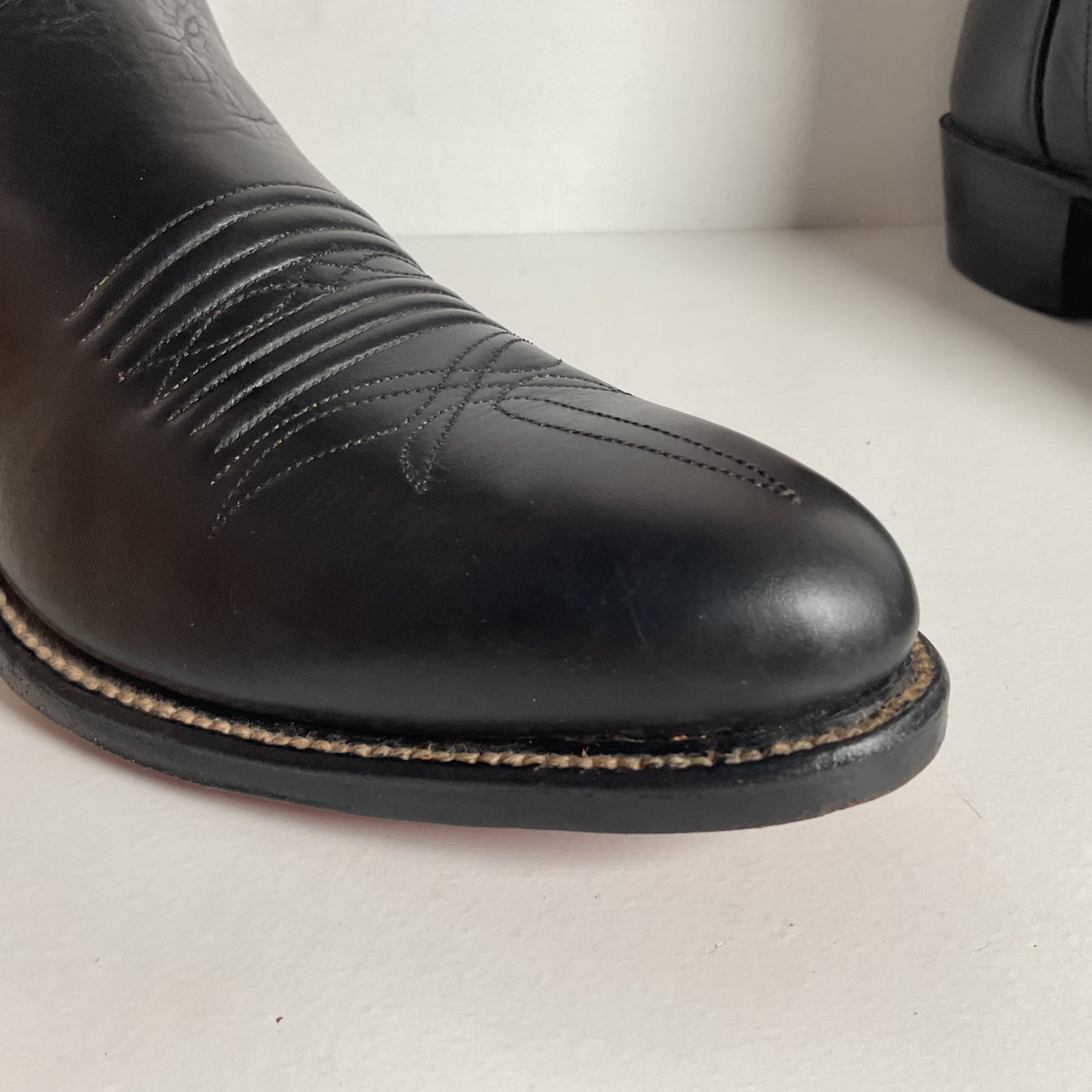 M.L. Leddy & Sons Cowgirl Boots | Black Calf | Custom | Women’s 6.5 AA