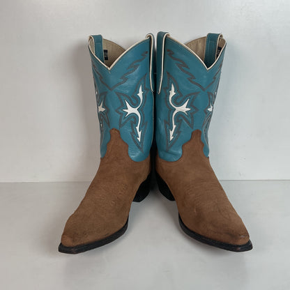 Dan Post Pee Wee Suede Cowgirl Boots 8 M Rough Out Suede