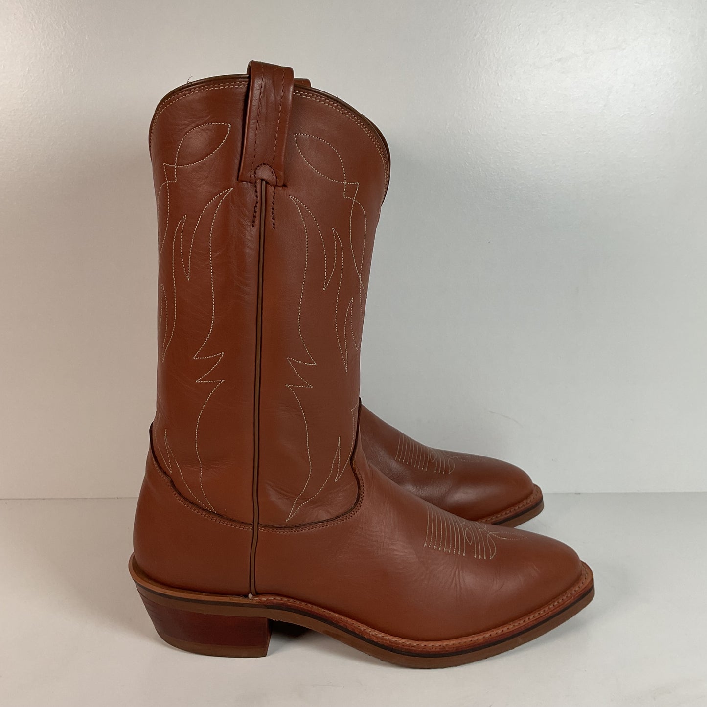 Tony Lama Natural Retan Cowboy Boots | USA Made | 14 D