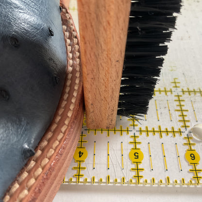 Rios of Mercedes Denim Blue Ostrich Quill Cowgirl Boots 7 C Roper Exotic