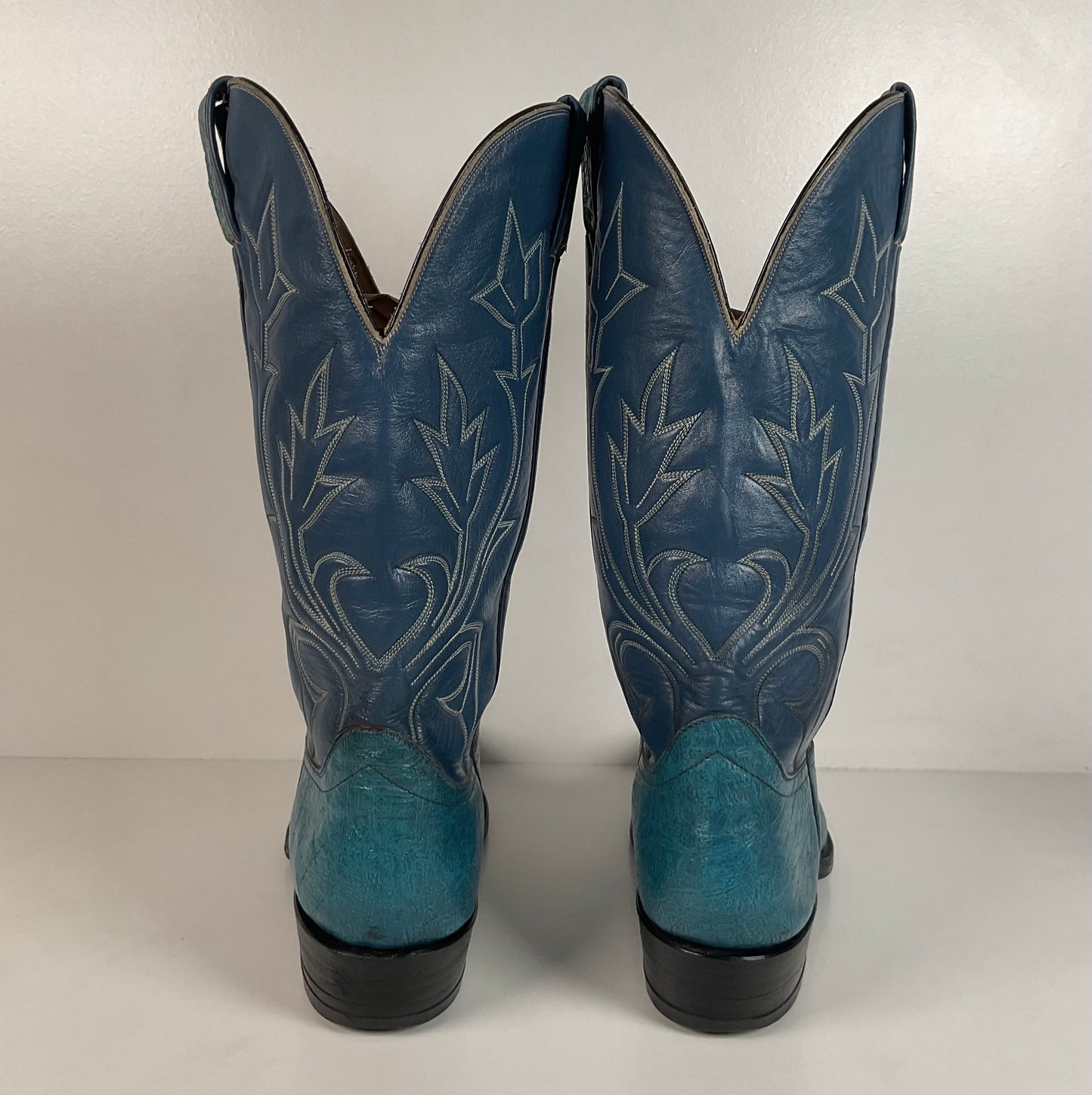 Vintage Hondo Antelope Cowboy Boots | Exotic | Powder Blue | Men’s 11 D