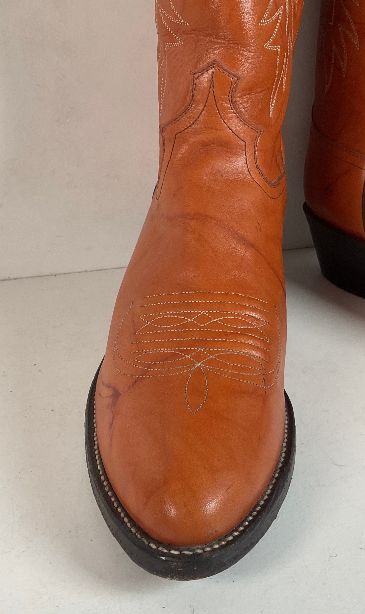 Vintage Justin Redwood Cowboy Boots | USA Made | 10.5 D