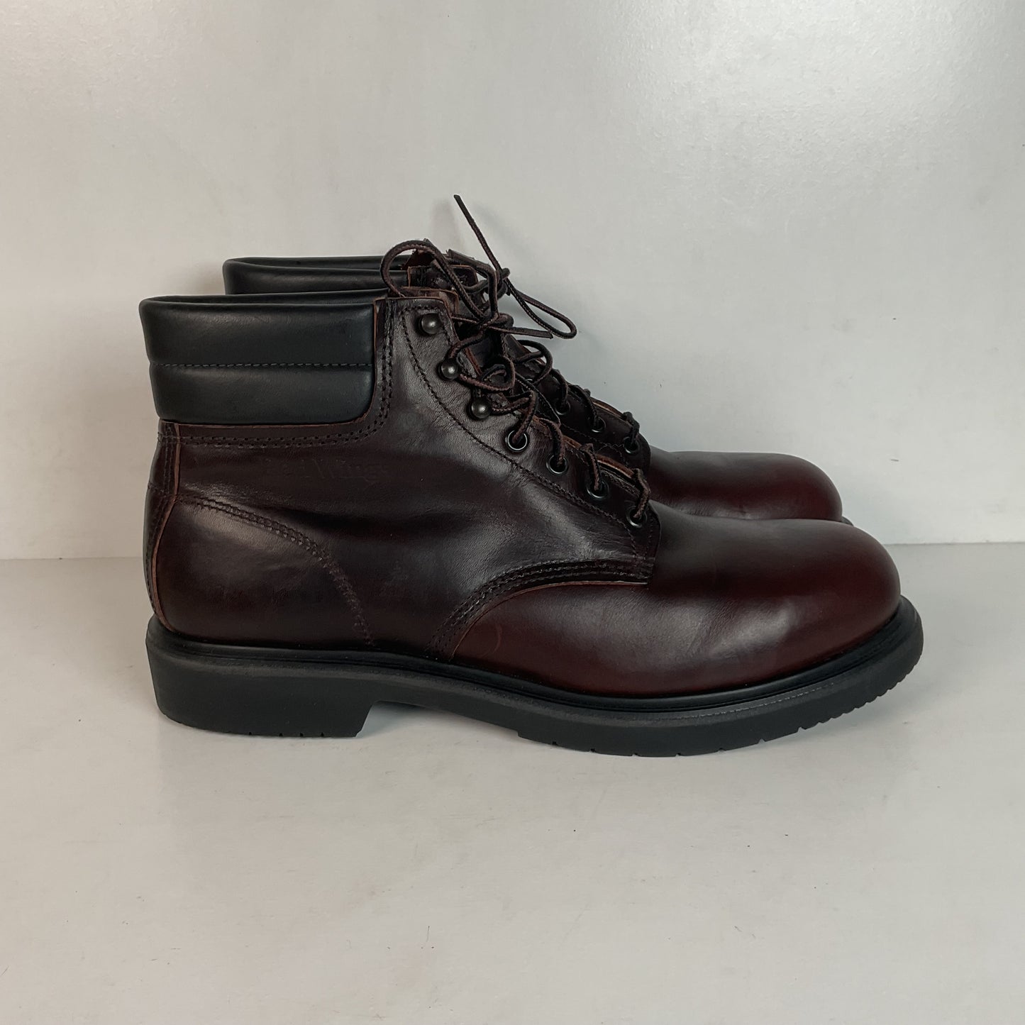 Vintage Red Wing Brown Leather Steel Toe Work Boots 12 B Style 2245 USA Made