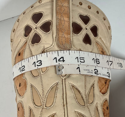 Cuadra Butterfly Cowgirl Boots | Caiman Tail | Tooled Inlays | Women’s 6.5