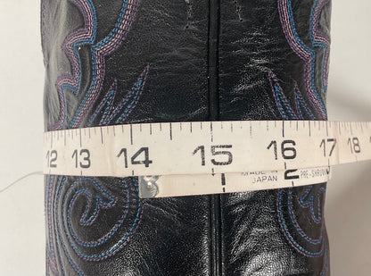 Vintage Justin Teju Lizard Cowgirl Boots | USA Made | Blue | Women’s 6.5 B