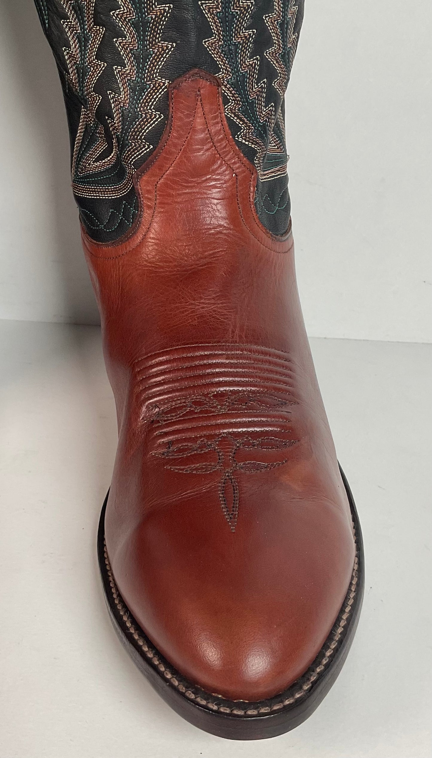 Vintage Larry Mahan Cowboy Boots | Chocolate Cow | USA Made | Men’s 9 D