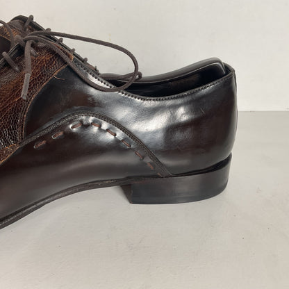 Mezlan Exotic Ostrich Leg Loafer Shoes 9.5 M Recrafted