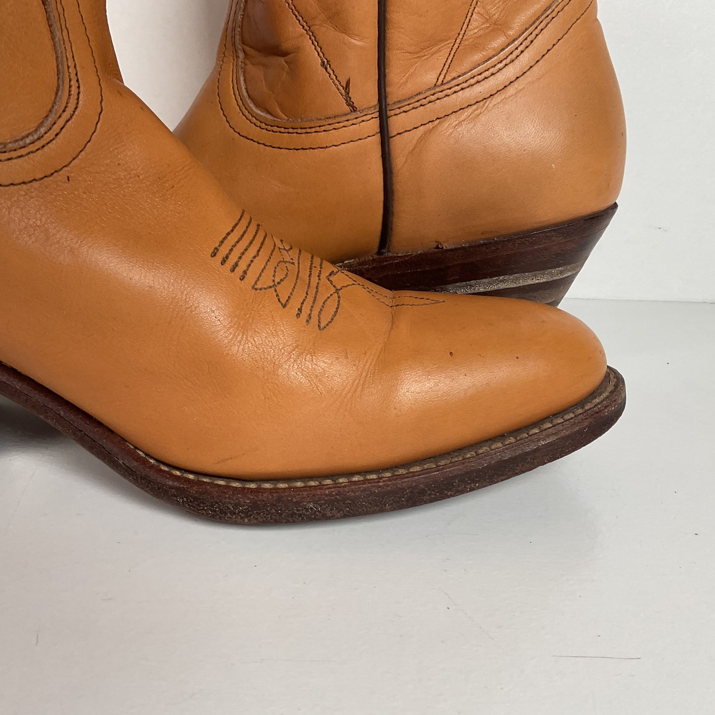 Vintage Frye Billy Cowboy Boots | USA Made | Butterscotch | Men’s 9.5 D