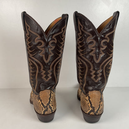Vintage Justin Python Cowboy Boots | Snakeskin | USA Made | Men’s 10.5 B