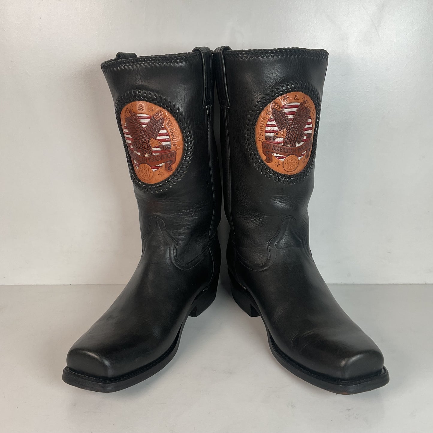 Smith And Wesson Square Toe Western Boots 9.5 EE Campus Cavalry