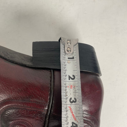 Custom Black Cherry Cowboy Boots | Goat Skin | Extra Narrow | 10.5 AA