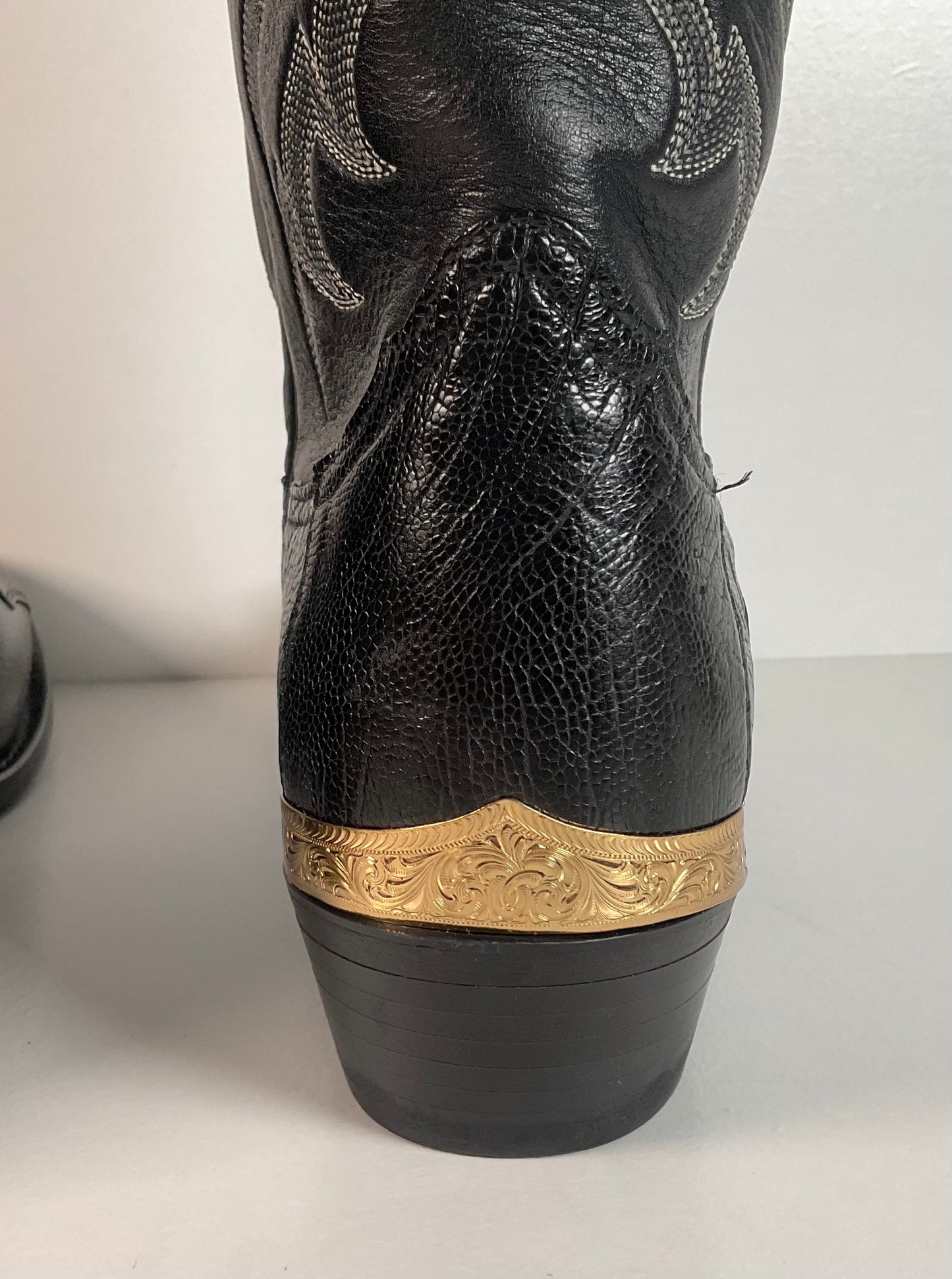 Vintage Nocona Ostrich Leg Cowboy Boots | Exotic | USA Made | 11 EE