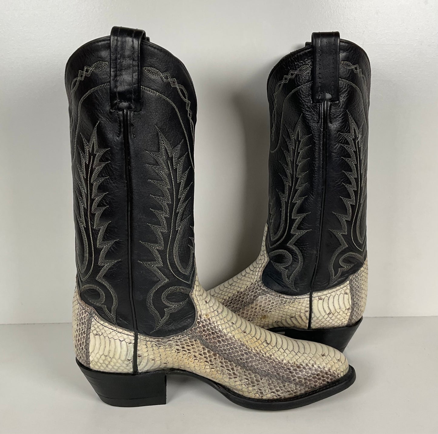 Vintage Tony Lama Water Snake Cowboy Boots | Snakeskin | Men’s 8.5 D