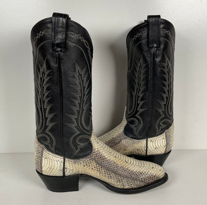 Vintage Tony Lama Water Snake Cowboy Boots | Snakeskin | Men’s 8.5 D