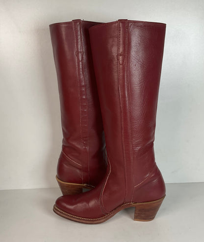Vintage 1970s Sears’ Berman Tall Riding Boots 7 B USA Made Campus