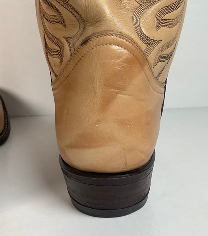 Vintage Tony Lama Teju Lizard Wingtip Cowboy Boots | Gold Label | Men’s 8.5 D