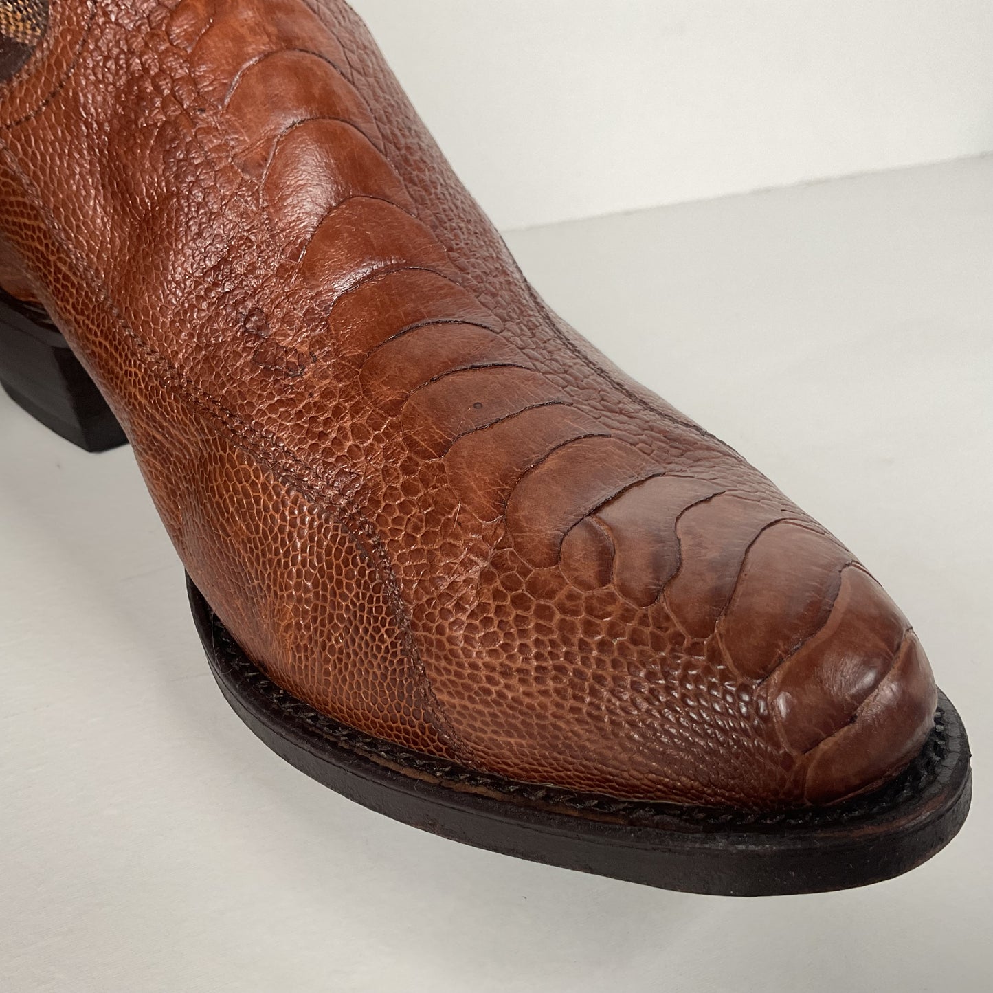 Vintage Panhandle Slim Cowboy Boots | Ostrich Leg & Smooth | Set of (2) | 8 D