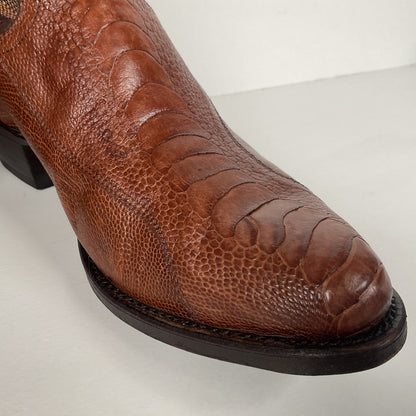 Vintage Panhandle Slim Cowboy Boots | Ostrich Leg & Smooth | Set of (2) | 8 D